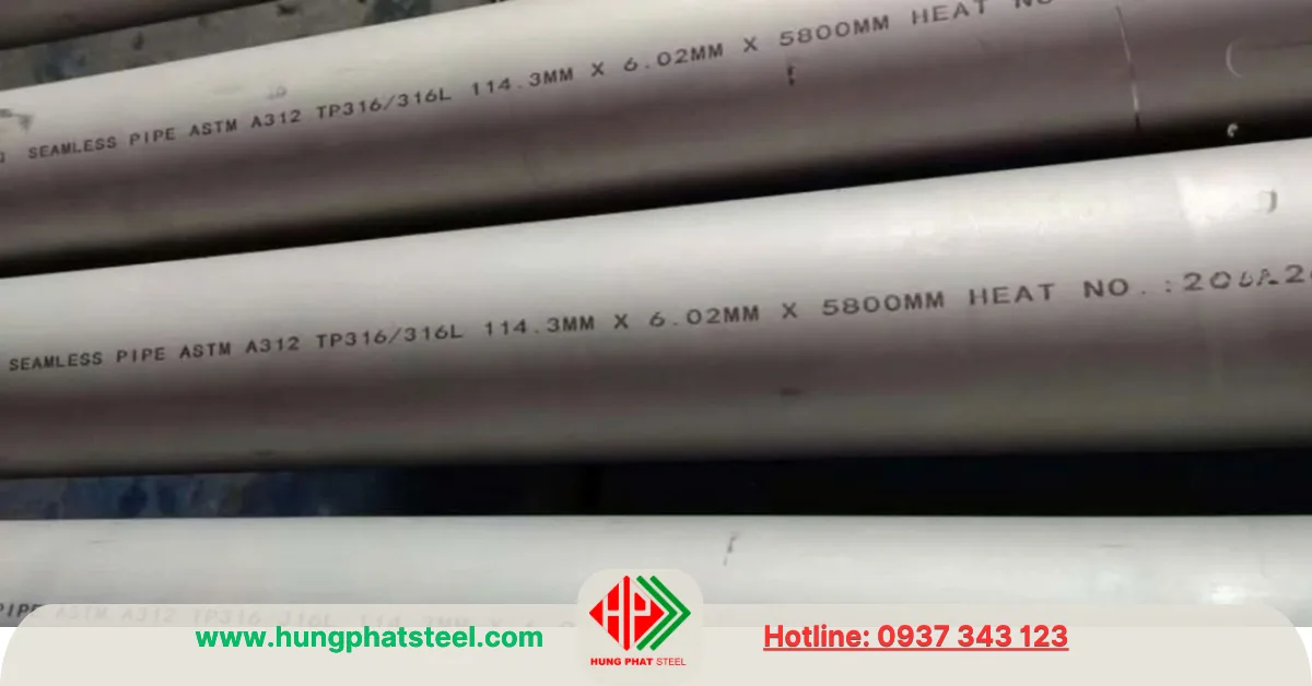 Ống inox 316 và 316L Trung Quốc