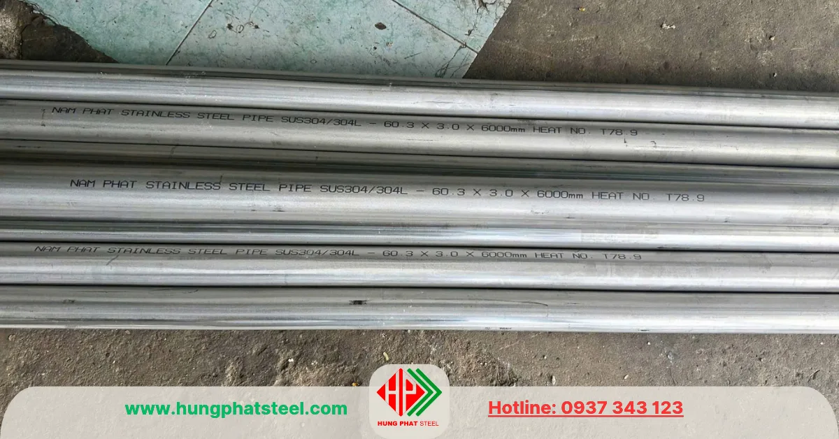 Ống inox công nghiệp 304 (SUS304) xếp theo bó
