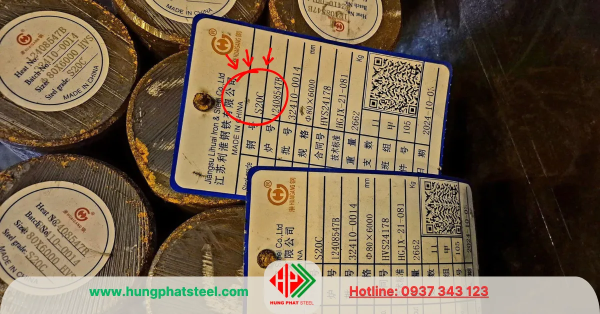 Thép Tròn Đặc S20C (Láp C20)