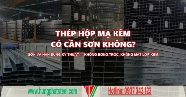 Thép hộp mạ kẽm có cần sơn không