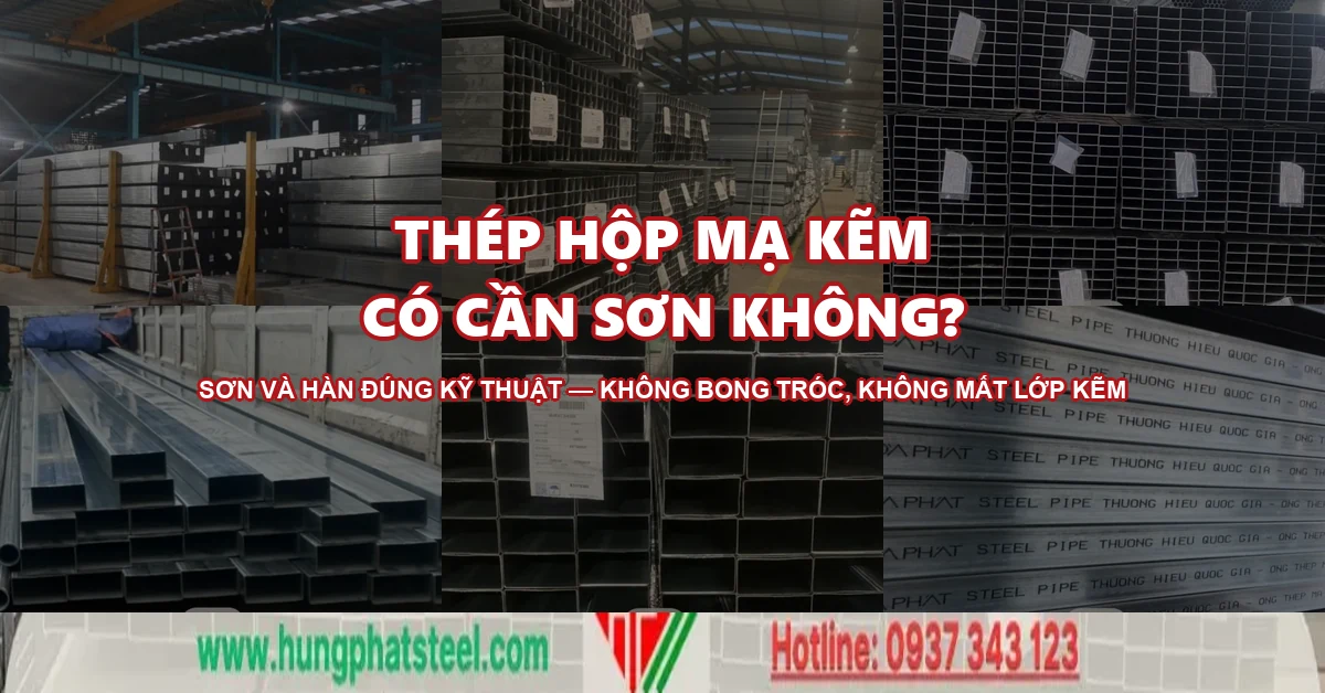 Thép hộp mạ kẽm có cần sơn không